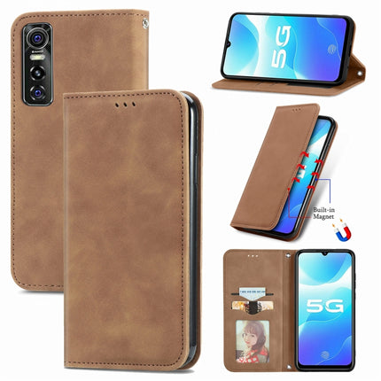 Retro Skin Feel Business Magnetic Horizontal Flip Leather Case with Holder & Card Slots & Wallet & Photo Frame, For vivo S7 E, For LG Velvet 2 Pro, For Huawei Bova 8 SE Youth, For Huawei Nova 8 SE Youth, For Blackview A100