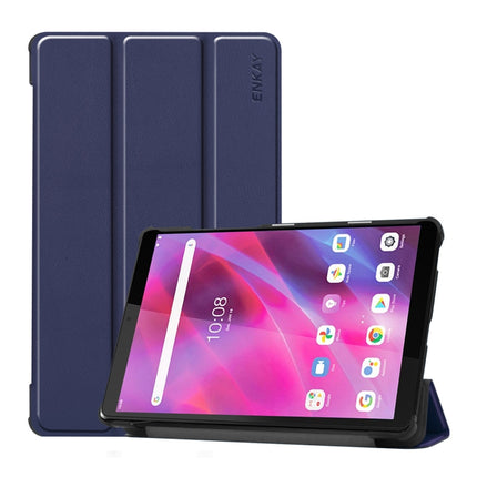 For Lenovo Tab M8 1/2/3 ENKAY Custer Texture Horizontal Flip PU+PC Leather Case with Three-folding Holder, For Lenovo Tab M8 1/2/3