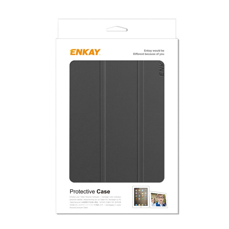 For Lenovo Tab M8 1/2/3 ENKAY Custer Texture Horizontal Flip PU+PC Leather Case with Three-folding Holder, For Lenovo Tab M8 1/2/3
