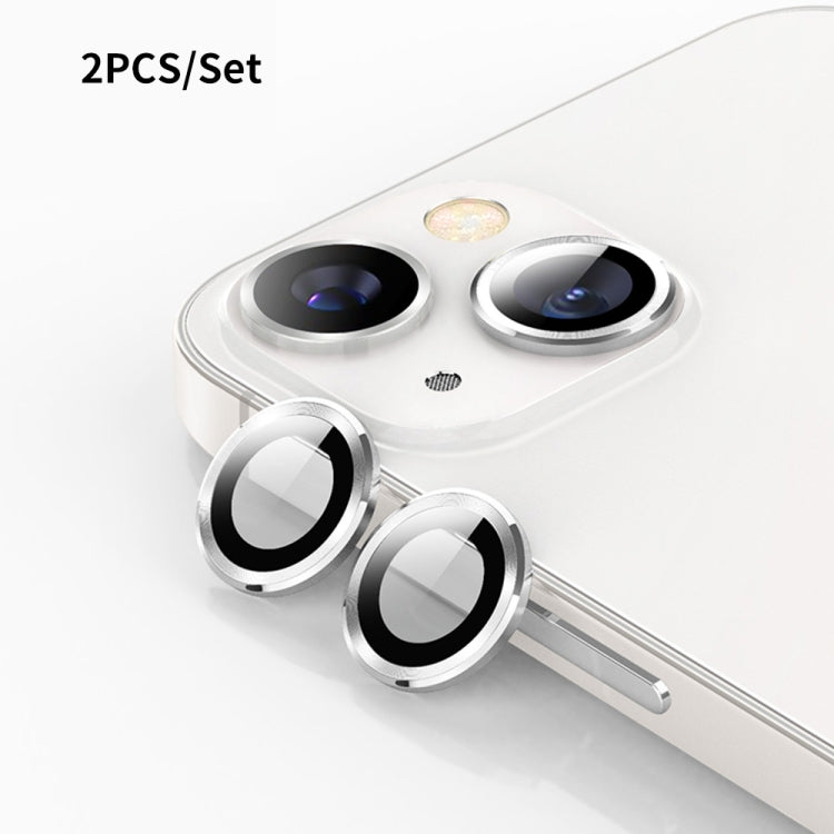 ENKAY Hat-Prince Aluminium Alloy + Tempered Glass Camera Lens Cover Film Ring for iPhone 13 / 13 mini
