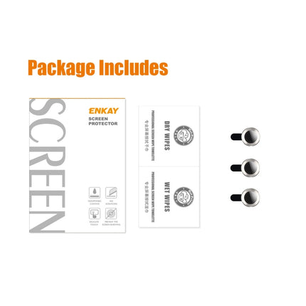 ENKAY Hat-Prince Aluminium Alloy + Tempered Glass Camera Lens Cover Film Ring for iPhone 13 Pro / 13 Pro Max