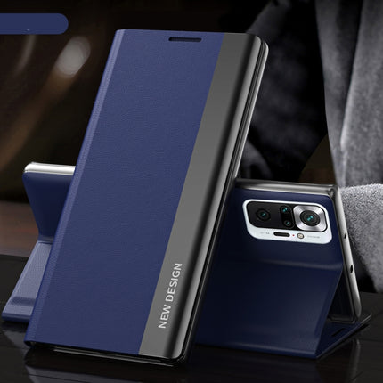 Side Electroplated Magnetic Ultra-Thin Horizontal Flip Leather Case with Holder, For Xiaomi Redmi 10, For Xiaomi Redmi Note 10 5G, For Xiaomi Redmi Note10 4G