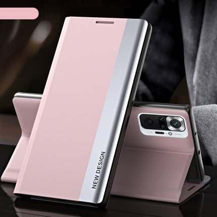 Side Electroplated Magnetic Ultra-Thin Horizontal Flip Leather Case with Holder, For Xiaomi Redmi 10, For Xiaomi Redmi Note 10 5G, For Xiaomi Redmi Note10 4G