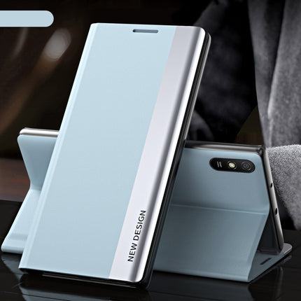 Side Electroplated Magnetic Ultra-Thin Horizontal Flip Leather Case with Holder, For Xiaomi Redmi 9A, For Xiaomi Redmi 9C, For Xiaomi Redmi Note 9 Pro Max