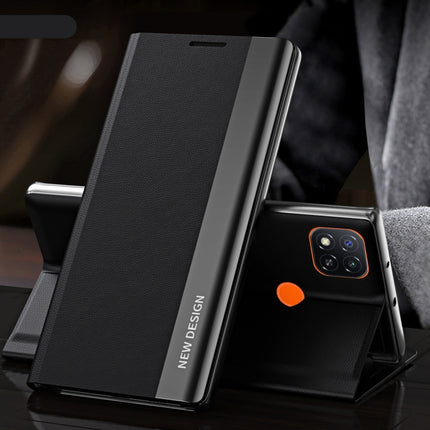 Side Electroplated Magnetic Ultra-Thin Horizontal Flip Leather Case with Holder, For Xiaomi Redmi 9A, For Xiaomi Redmi 9C, For Xiaomi Redmi Note 9 Pro Max