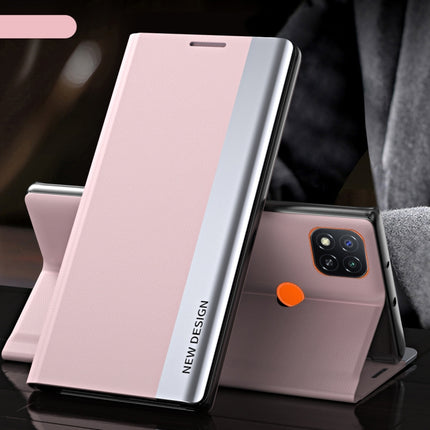 Side Electroplated Magnetic Ultra-Thin Horizontal Flip Leather Case with Holder, For Xiaomi Redmi 9A, For Xiaomi Redmi 9C, For Xiaomi Redmi Note 9 Pro Max