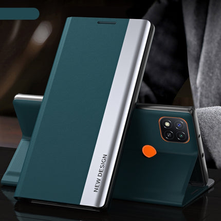 Side Electroplated Magnetic Ultra-Thin Horizontal Flip Leather Case with Holder, For Xiaomi Redmi 9A, For Xiaomi Redmi 9C, For Xiaomi Redmi Note 9 Pro Max
