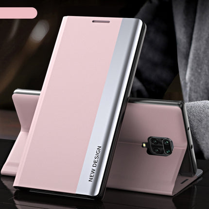 Side Electroplated Magnetic Ultra-Thin Horizontal Flip Leather Case with Holder, For Xiaomi Redmi 9A, For Xiaomi Redmi 9C, For Xiaomi Redmi Note 9 Pro Max