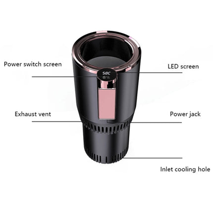 2-in-1 Smart Car Cup Cooler Outdoor Travel Heater Portable Auto Mini Refrigerator 12V Cooling Heating Cup and Drink Holder