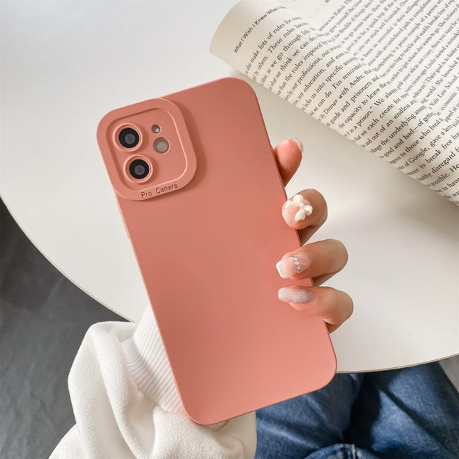 Straight-Edge Solid Color Liquid Silicone Shockproof Full Coverage Protective Case, For iPhone 12 Pro, For iPhone 11 Pro Max, For iPhone 12 Pro Max