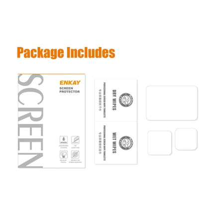 ENKAY Hat-Prince 3 en 1 Protector de pantalla de vidrio templado frontal y posterior de 0,2 mm para cámara GoPro HERO 10 Black, 1 pieza, 2 piezas