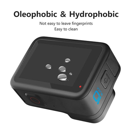 ENKAY Hat-Prince 3 en 1 Protector de pantalla de vidrio templado frontal y posterior de 0,2 mm para cámara GoPro HERO 10 Black, 1 pieza, 2 piezas