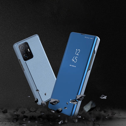 Plated Mirror Horizontal Flip Leather Case with Holder, For Xiaomi Mi 11T / 11T Pro