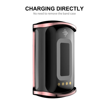 For Fitbit Charge 5/ Charge 6 ENKAY Hat-Prince Full Coverage Electroplated Soft TPU Case Scratch Resistant Cover