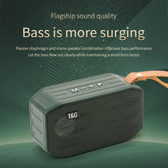 T&G TG296 Portable Wireless Bluetooth 5.0 Speaker Support TF Card / FM / 3.5mm AUX / U-Disk / Hands-free