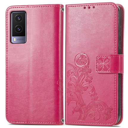 Four-leaf Clasp Embossed Leather Case with Lanyard & Card Slot & Wallet & Holder, For vivo V21e 5G, For vivo Y72 5G, For OPPO Realme C21Y, For vivo IQOO 8 Pro