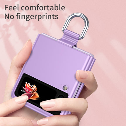 Skin Feel Folding Phone Case with Drawstring Key Chain, For Samsung Galaxy Z Flip3 5G