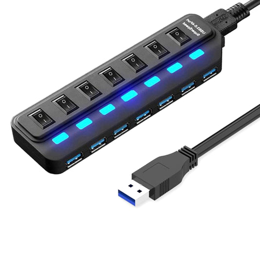 7 Ports USB 3.0 HUB Independent Switching Splitter, Splitter