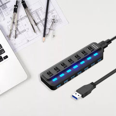 7 Ports USB 3.0 HUB Independent Switching Splitter, Splitter