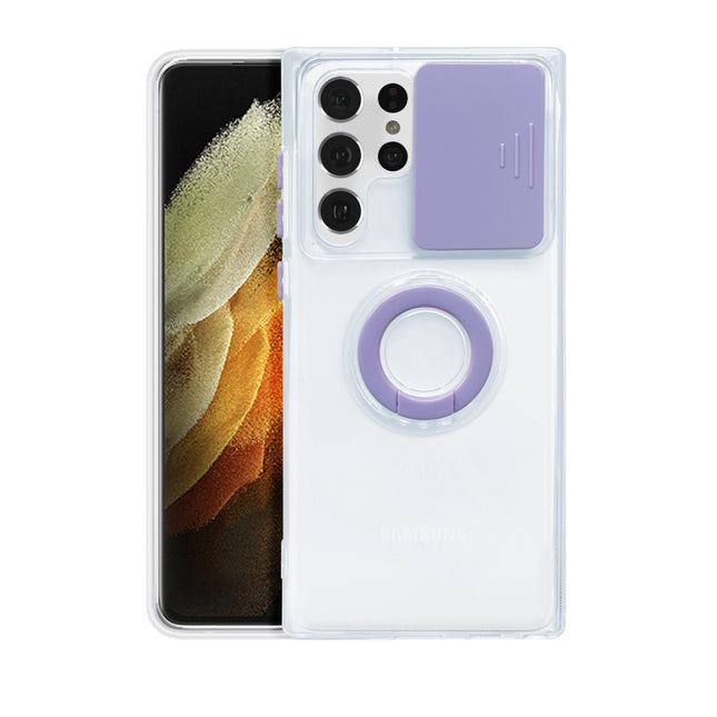 Sliding Camera Cover TPU Protective Case with Ring Holder, For Samsung Galaxy S22 5G, For Samsung Galaxy S22+ 5G, For Samsung Galaxy S22 Ultra 5G