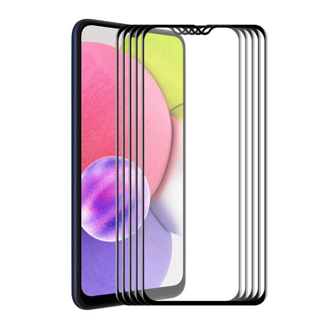 5 PCS ENKAY Hat-Prince Full Glue Tempered Glass 6D Full Coverage Anti-scratch Protector, For Samsung Galaxy A03s 164mm(5pcs), For Samsung Galaxy A03s 166mm(5pcs), For Samsung Galaxy A22 4G(5pcs), For Samsung Galaxy A22 5G(5pcs)�������������������������...