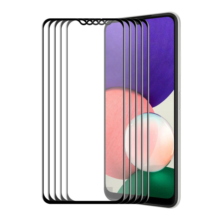 5 PCS ENKAY Hat-Prince Full Glue Tempered Glass 6D Full Coverage Anti-scratch Protector, For Samsung Galaxy A03s 164mm(5pcs), For Samsung Galaxy A03s 166mm(5pcs), For Samsung Galaxy A22 4G(5pcs), For Samsung Galaxy A22 5G(5pcs)�������������������������...