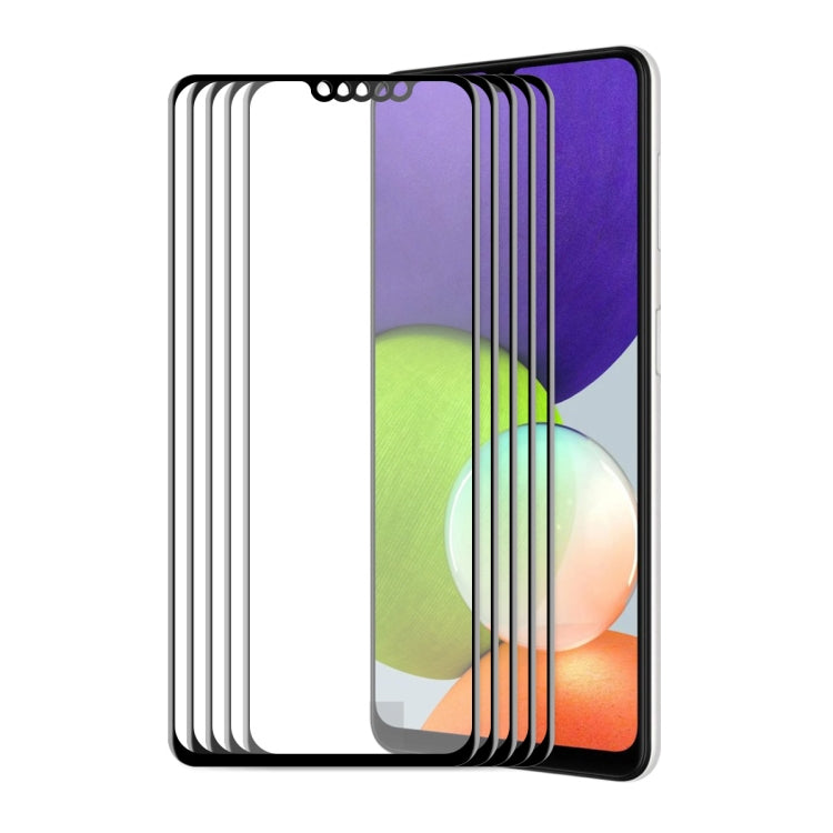 5 PCS ENKAY Hat-Prince Full Glue Tempered Glass 6D Full Coverage Anti-scratch Protector, For Samsung Galaxy A03s 164mm(5pcs), For Samsung Galaxy A03s 166mm(5pcs), For Samsung Galaxy A22 4G(5pcs), For Samsung Galaxy A22 5G(5pcs)�������������������������...