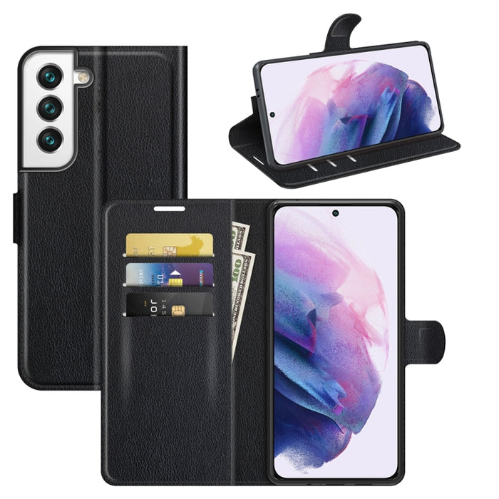For Samsung S22 Litchi Texture Horizontal Flip Protective Case with Holder & Card Slots & Wallet, For Galaxy S22 5G