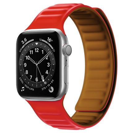 Silicone Magnetic Strap Watchband For Apple Watch Series, 7 45mm / 6&SE&5&4 44mm / 3&2&1 42mm