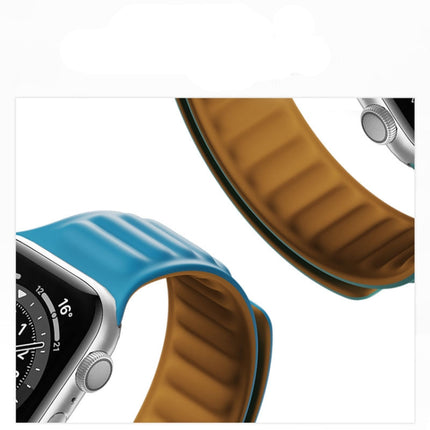 Silicone Magnetic Strap Watchband For Apple Watch Series, 7 45mm / 6&SE&5&4 44mm / 3&2&1 42mm