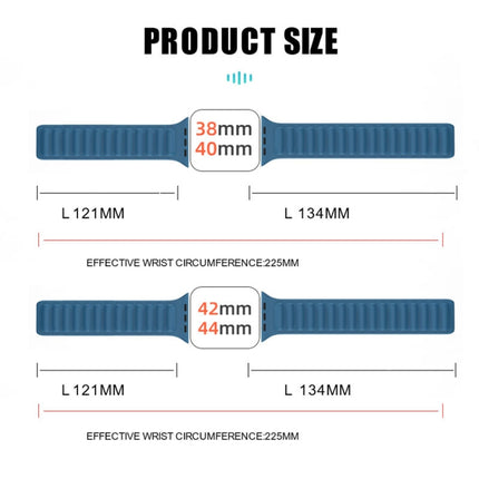 Silicone Magnetic Strap Watchband For Apple Watch Series, 7 45mm / 6&SE&5&4 44mm / 3&2&1 42mm