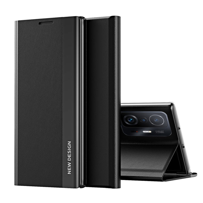 Side Electroplated Magnetic Ultra-Thin Horizontal Flip Leather Case with Holder, For Xiaomi Mi 11T / 11T Pro