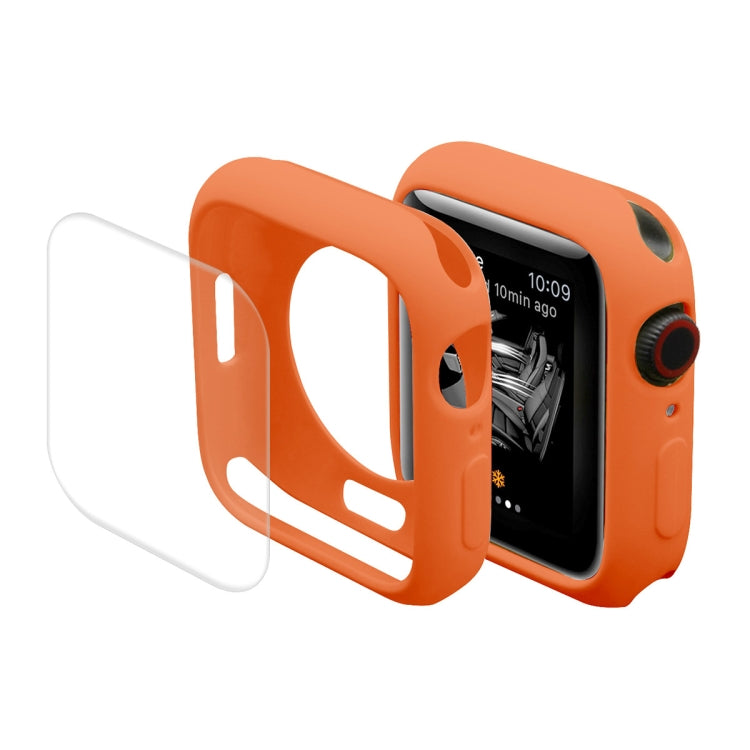 ENKAY Hat-Prince Protective TPU Watch Case + Full Coverage PET Screen Protector Film for Apple Watch Series 7 45mm