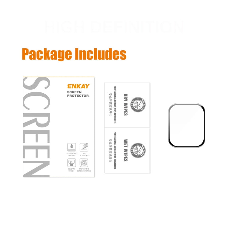 ENKAY Hat-Prince 3D Curved Edge Full Coverage Full Tempered Glass HD Screen Protector Film For Apple Watch Series 7 45mm, 1 PC, 2 PCS, 5 PCS, 10 PCS