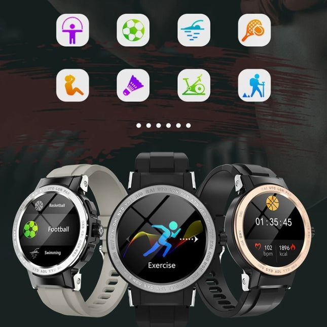 E19 1.28 inch Color Screen Smart Watch, IP68 Waterproof,Support Heart Rate Monitoring/Blood Pressure Monitoring/Blood Oxygen Monitoring/Sleep Monitoring