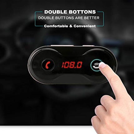 C8 Car Wireless FM Transmitter Modulator Bluetooth  Charger Kit AUX Hands Free Mini MP3 Music Player, C8