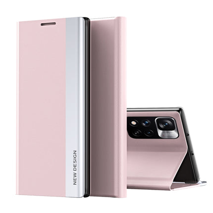 Side Electroplated Magnetic Leather Phone Case with  Holder, For Xiaomi Redmi Note11, For Xiaomi Redmi Note 11 Pro /Note 11 Pro+