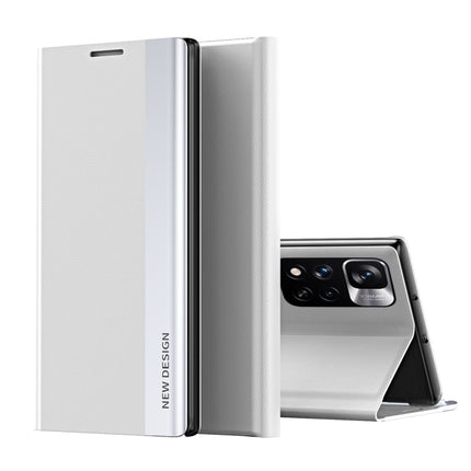 Side Electroplated Magnetic Leather Phone Case with  Holder, For Xiaomi Redmi Note11, For Xiaomi Redmi Note 11 Pro /Note 11 Pro+