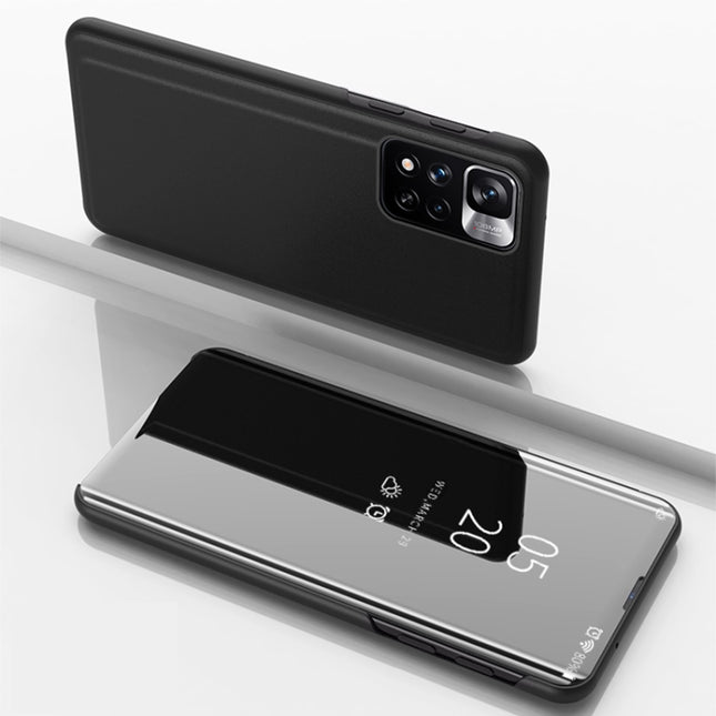 Plated Mirror Horizontal Flip Leather Case with Holder, For Xiaomi Redmi Note 11, For Xiaomi Redmi Note 11 Pro / Note 11 Pro+, For Xiaomi Redmi Note 11 Pro