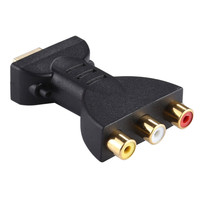 Gold-plated HDMI Male to 3 RGB RCA Video Audio Adapter AV Component Converter for DVD Projector, HDMI