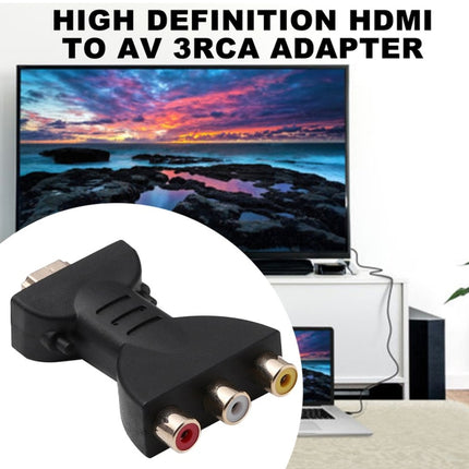 Gold-plated HDMI Male to 3 RGB RCA Video Audio Adapter AV Component Converter for DVD Projector, HDMI