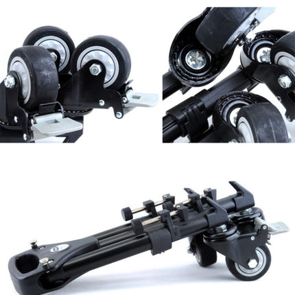 YUNTENG 901 Aluminium Alloy Camera Tripod Foot Wheel Tripod Pulley Base, Load 30KG, 901