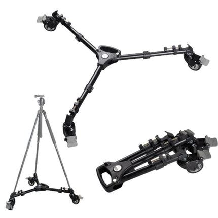YUNTENG 901 Aluminium Alloy Camera Tripod Foot Wheel Tripod Pulley Base, Load 30KG, 901