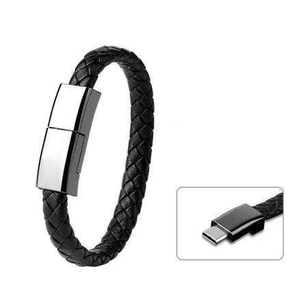 XJ-72 20cm USB to USB-C / Type-C Bracelet Charging Data Cable, Type-C, 20cm Type-C