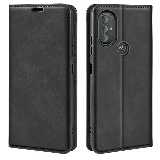 For Motorola Moto G Power 2022 Retro-skin Business Magnetic Suction Phone Leather Case with Holder & Card Slots & Wallet, For Motorola Moto G Power 2022