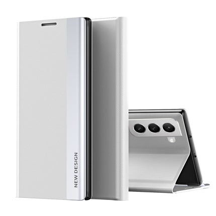Side Electroplated Magnetic Ultra-Thin Horizontal Flip Leather Case with Holder, For Samsung Galaxy S22 5G, For Samsung Galaxy S22+ 5G, For Samsung Galaxy S22 Ultra 5G
