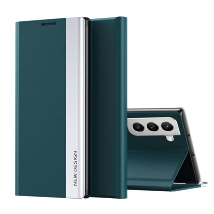 Side Electroplated Magnetic Ultra-Thin Horizontal Flip Leather Case with Holder, For Samsung Galaxy S22 5G, For Samsung Galaxy S22+ 5G, For Samsung Galaxy S22 Ultra 5G