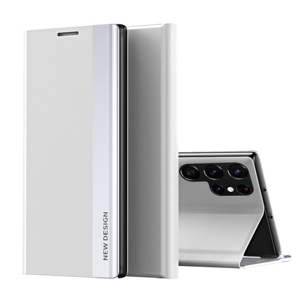 Side Electroplated Magnetic Ultra-Thin Horizontal Flip Leather Case with Holder, For Samsung Galaxy S22 5G, For Samsung Galaxy S22+ 5G, For Samsung Galaxy S22 Ultra 5G