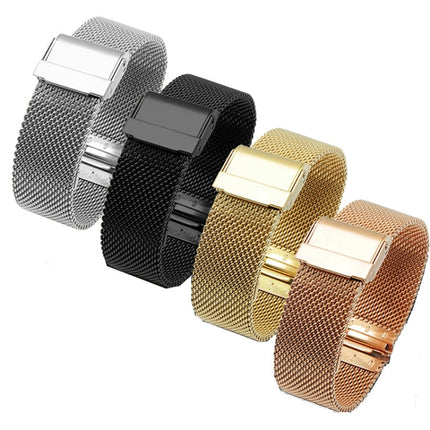 Stainless Steel Milan Double Insurance Buckle Watch Strap, For Huawei Watch GT 46mm, For Huawei Watch GT 2 46MM, For Honor Magic Watch 2 46mm