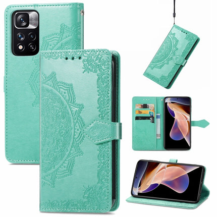 Mandala Flower Embossed Flip Leather Phone Case, For Xiaomi Redmi Note 11, For Xiaomi Redmi Note 11 Pro / 11 Pro+